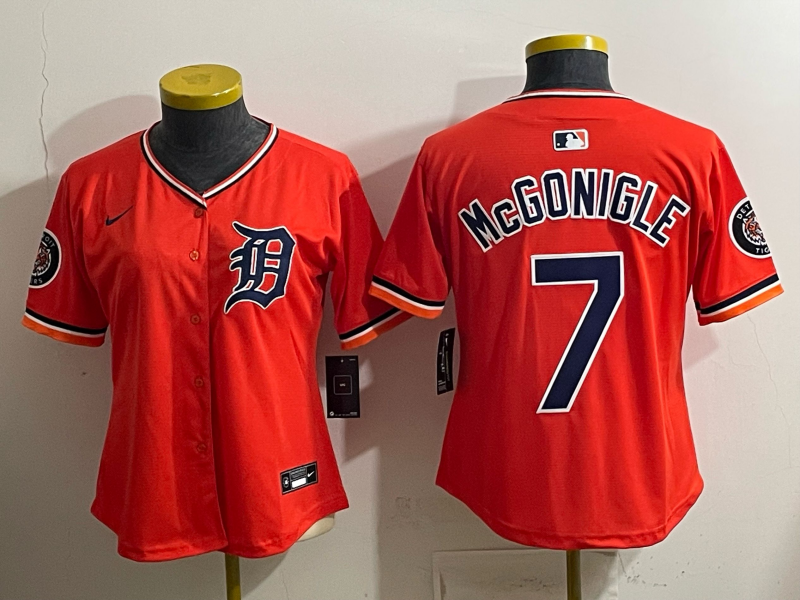 youth Detroit Tigers #7 McGonigle orange Nike 2026 MLB Jersey 0404002